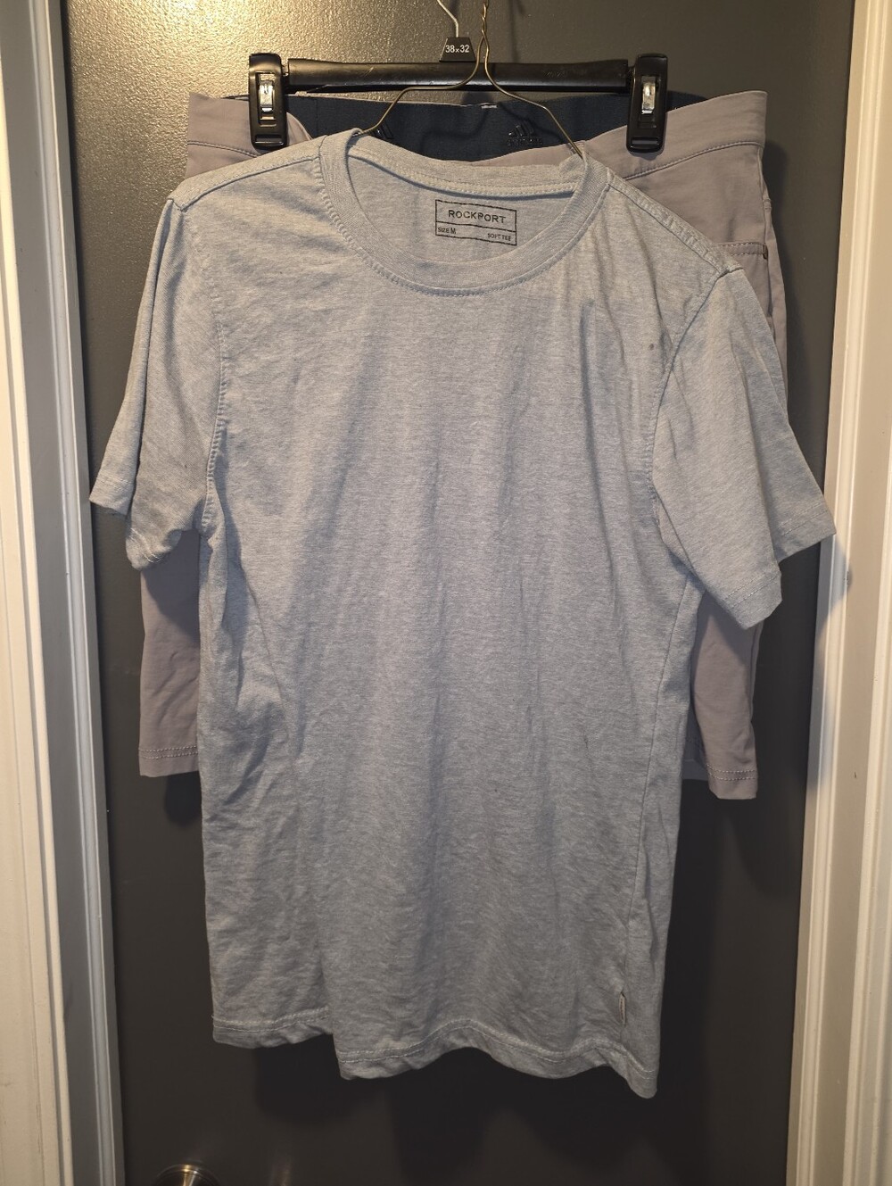 Rockport Men's Crew Neck T-Shirt Size M- Light Blue